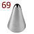 Насадка кондитерская Зубчатая (ЗБ), 69